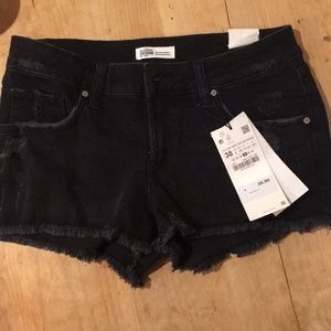 Zara size 38 black jean shorts